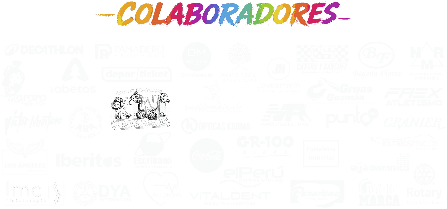 Colaboradores de la XI Carrera Solidaria Kini Carrasco: Decathlon, Deporticket, Centro Deportivo Kini Carrasco y más